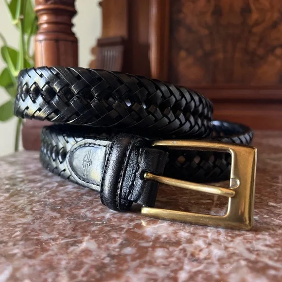 Dockers | Accessories | Mens Belt Dockers Black Braided Sz 525 Leather |  Poshmark